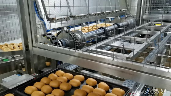 Food Production Line Independent Controlled Flip Over Bread Depanner