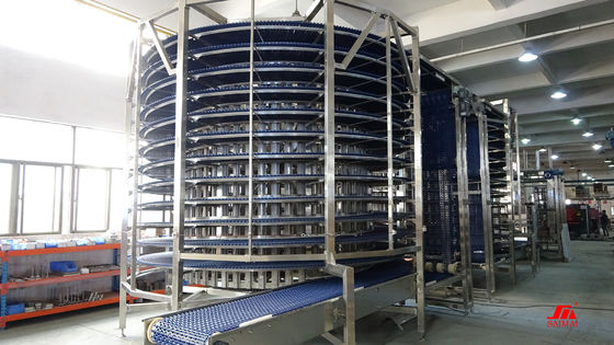 380V 50HZ Endless SUS Mesh Belt Conveyor And Introlex Modular Belt Spiral Cooling Tower